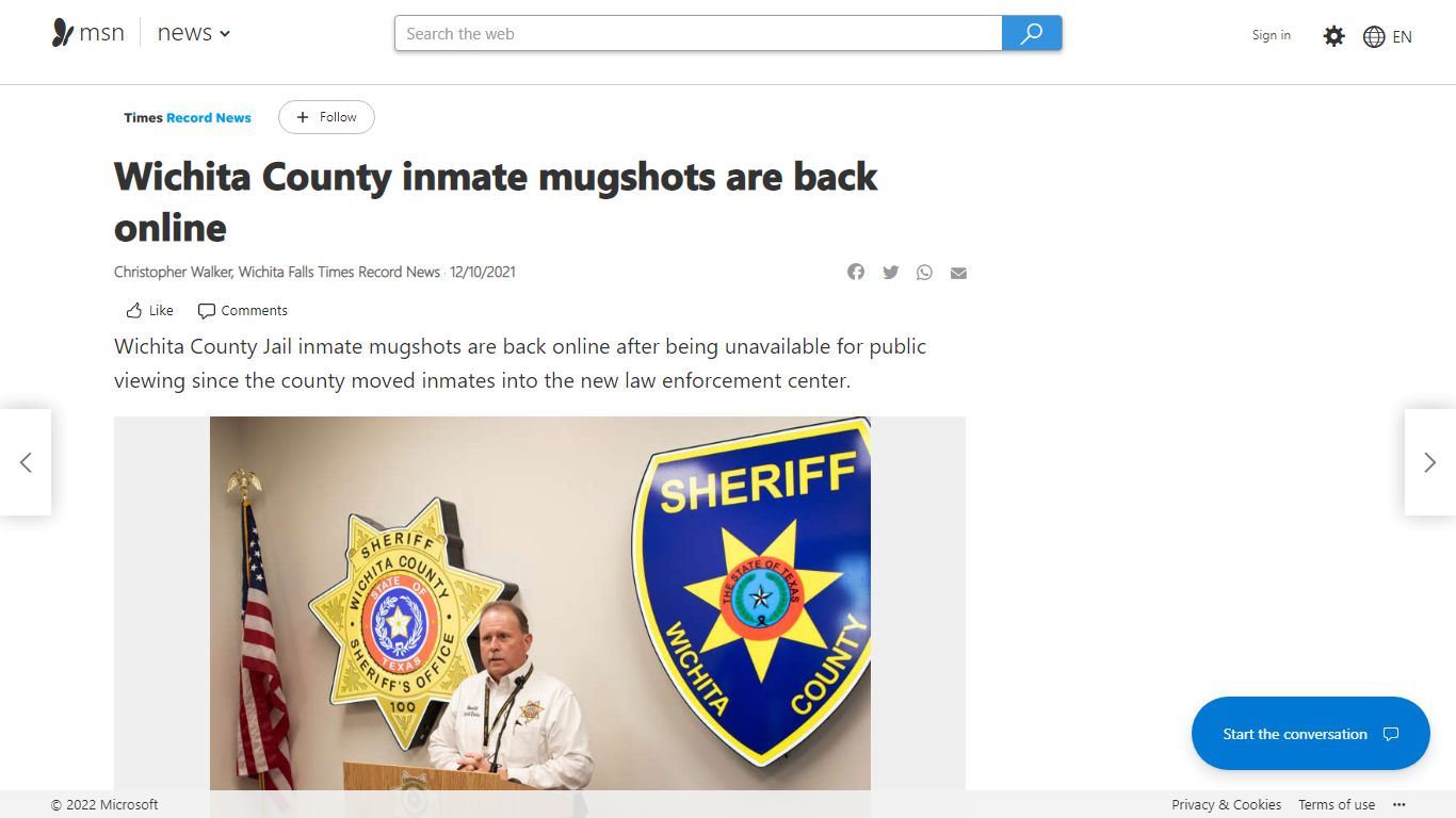 Wichita County inmate mugshots are back online